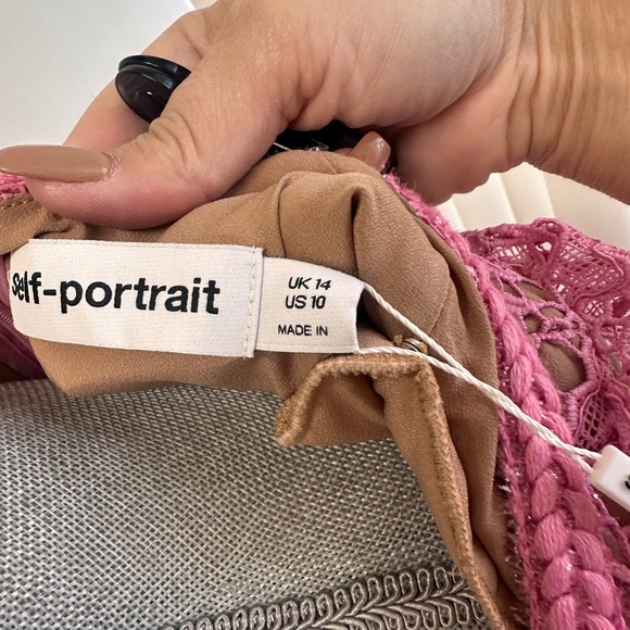 Self-portrait pink lace Midi dress - Picture 6 of 6